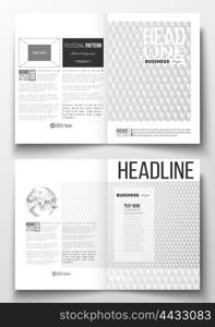 Set of business templates for brochure, magazine, flyer, booklet or annual report. Abstract colorful polygonal background, modern stylish triangle vector texture.