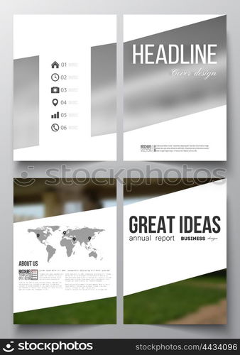 Set of business templates for brochure, magazine, flyer, booklet or annual report. Colorful background, blurred image, , modern stylish vector texture.