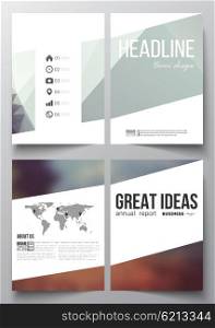 Set of business templates for brochure, magazine, flyer, booklet or annual report. Abstract background, modern stylish vector texture.