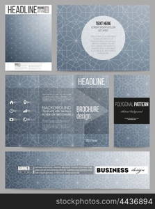 Set of business templates for presentation, brochure, flyer or booklet. Abstract floral business background, modern stylish vector texture