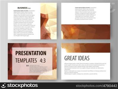Set of business templates for presentation slides. Easy editable abstract vector layouts in flat design. Romantic couple kissing. Beautiful background. Geometrical pattern in triangular style.. Set of business templates for presentation slides. Easy editable abstract vector layouts in flat design. Romantic couple kissing. Beautiful background. Geometrical pattern in triangular style