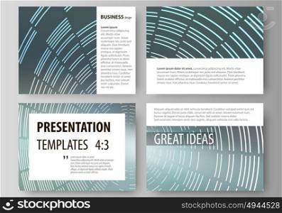 Set of business templates for presentation slides. Easy editable abstract vector layouts in flat design. Technology background in geometric style made from circles.. Set of business templates for presentation slides. Easy editable abstract vector layouts in flat design. Technology background in geometric style made from circles