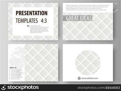 Set of business templates for presentation slides. Easy editable abstract vector layouts in flat design. Shiny fabric, rippled texture, white color silk, colorful vintage style background.. Set of business templates for presentation slides. Easy editable abstract vector layouts in flat design. Shiny fabric, rippled texture, white color silk, colorful vintage style background