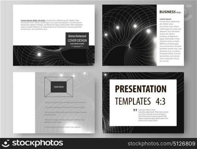 Set of business templates for presentation slides. Easy editable abstract vector layouts in flat design. Sacred geometry, glowing geometrical ornament. Mystical background.. Set of business templates for presentation slides. Easy editable abstract vector layouts in flat design. Sacred geometry, glowing geometrical ornament. Mystical background