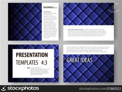 Set of business templates for presentation slides. Easy editable abstract vector layouts in flat design. Shiny fabric, rippled texture, blue color silk, colorful vintage style background.. Set of business templates for presentation slides. Easy editable abstract vector layouts in flat design. Shiny fabric, rippled texture, blue color silk, colorful vintage style background