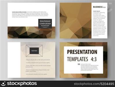 Set of business templates for presentation slides. Easy editable abstract vector layouts in flat design. Beautiful background. Geometrical colorful polygonal pattern in triangular style.. Set of business templates for presentation slides. Easy editable abstract vector layouts in flat design. Beautiful background. Geometrical colorful polygonal pattern in triangular style