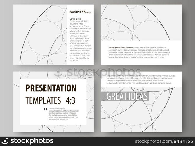 Set of business templates for presentation slides. Easy editable abstract vector layouts in flat design. Alchemical theme. Fractal art background. Sacred geometry. Mysterious relaxation pattern.. Set of business templates for presentation slides. Easy editable abstract vector layouts in flat design. Alchemical theme. Fractal art background. Sacred geometry. Mysterious relaxation pattern