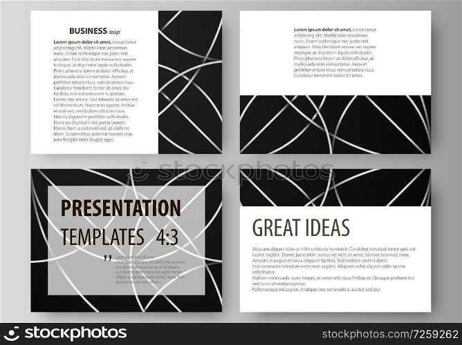 Set of business templates for presentation slides. Easy editable abstract vector layouts in flat design. Celtic pattern. Abstract ornament, geometric vintage texture, medieval classic ethnic style.. Set of business templates for presentation slides. Easy editable vector layouts in flat design. Celtic pattern. Abstract ornament, geometric vintage texture, medieval classic ethnic style.