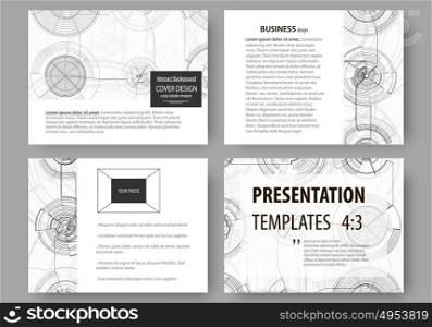 Set of business templates for presentation slides. Easy editable layouts, vector illustration. High tech design, connecting system. Science and technology concept. Futuristic abstract background.. Set of business templates for presentation slides. Easy editable layouts, vector illustration. High tech design, connecting system. Science and technology concept. Futuristic abstract background