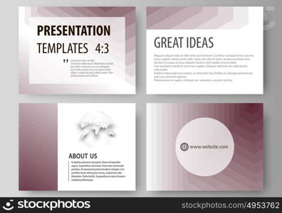 Set of business templates for presentation slides. Easy editable vector layouts in flat design. Simple monochrome geometric pattern. Abstract polygonal style, stylish modern background.. Set of business templates for presentation slides. Easy editable abstract vector layouts in flat design. Simple monochrome geometric pattern. Abstract polygonal style, stylish modern background.