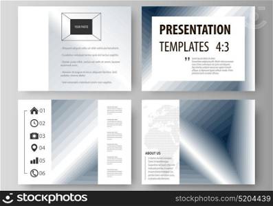 Set of business templates for presentation slides. Easy editable vector layouts in flat design. Simple monochrome geometric pattern. Abstract polygonal style, stylish modern background.. Set of business templates for presentation slides. Easy editable abstract vector layouts in flat design. Simple monochrome geometric pattern. Abstract polygonal style, stylish modern background.