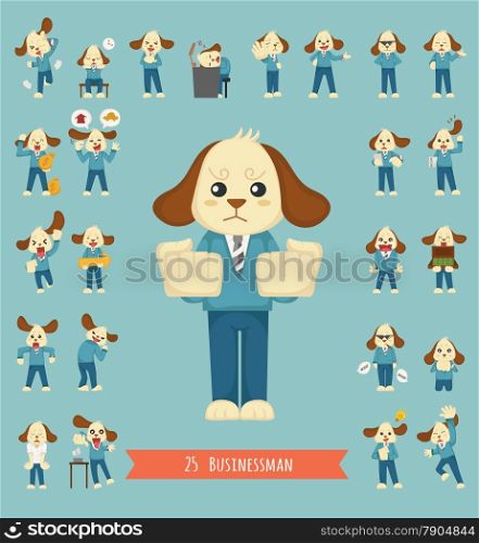 Set of businessman character , eps10 vector format