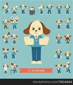 Set of businessman character , eps10 vector format
