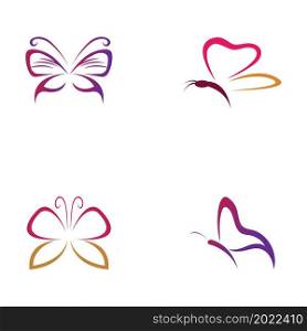 set of Butterfly logo Vector icon design