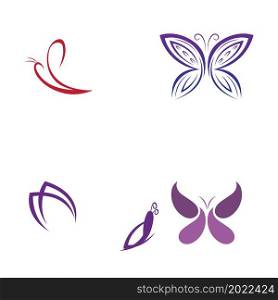 set of Butterfly logo Vector icon design
