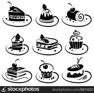 Set of cakes