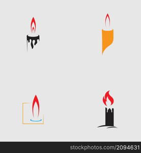 set of Candle light icon logo design vector template