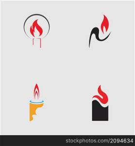 set of Candle light icon logo design vector template