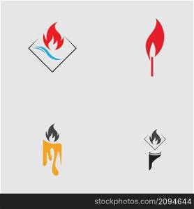 set of Candle light icon logo design vector template