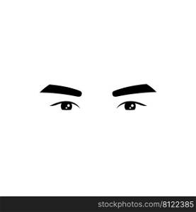 Set of cartoon eyes of male and female characters. Vector illustration
