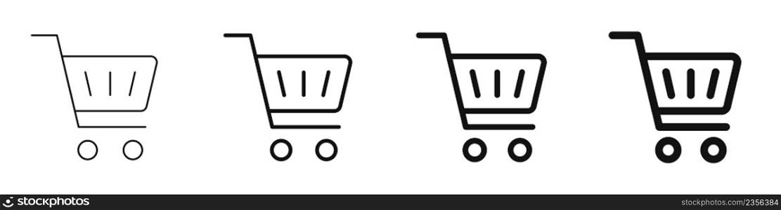 Set of carts. Shopping carts. Shopping in the store. Vector. Set of carts. Shopping carts. Shopping in the store. Vector illustration