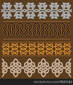 Set of celtic ornaments and patterns for ethnic design