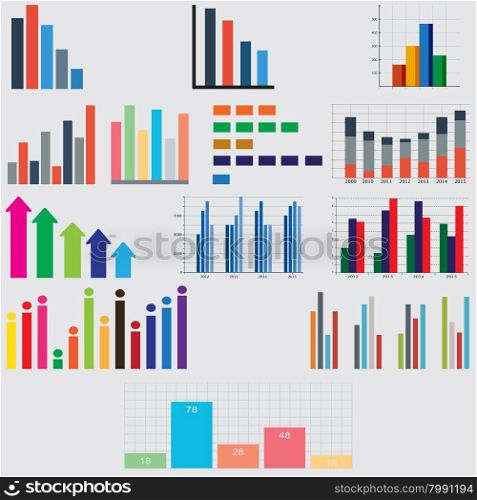 set of charts and graphs for reports and statistics. Infographic Elements. business diagrams and graphics