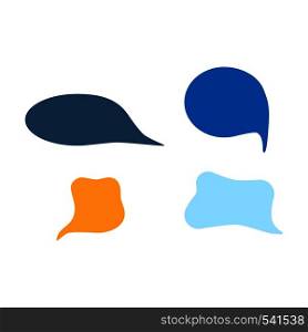 Set of chat symbol.Speech bubble icon set. Flat vector illustration isolated on white background. Speech bubble icon set. Chat symbol. Flat vector illustration isolated on white background