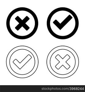 Set of check mark icons