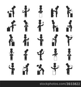 Set of chef , Human pictogram Icons , eps10 vector format