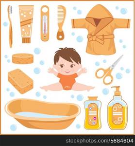 Set of children&rsquo;s things for bathing