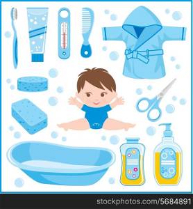 Set of children&rsquo;s things for bathing