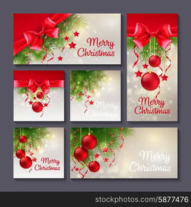 Set of Christmas templates for print or web design EPS 10. Set of Christmas templates for print or web design