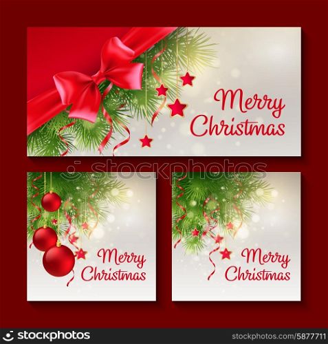Set of Christmas templates for print or web design EPS 10. Set of Christmas templates for print or web design