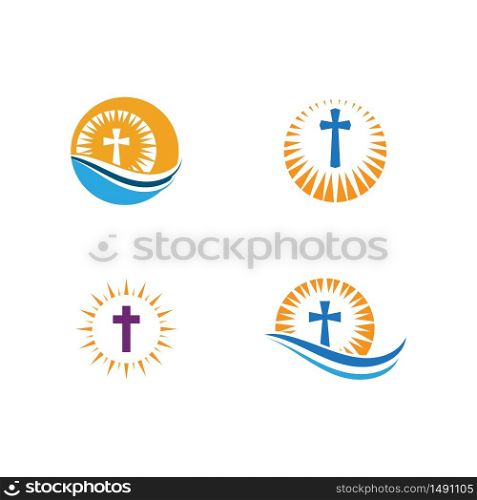 Set of Church logo template design vector illustration