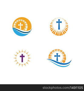 Set of Church logo template design vector illustration