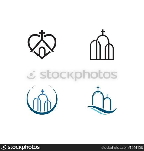 Set of Church logo template design vector illustration