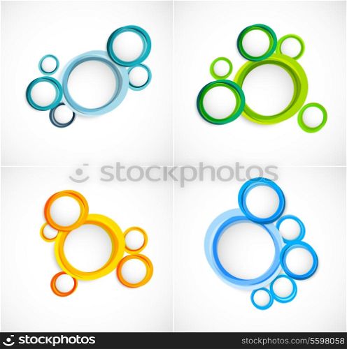 Set of circles backgrounds