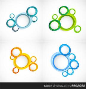 Set of circles backgrounds