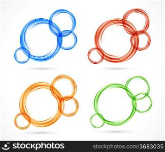 Set of circles banners. Abstract illustration