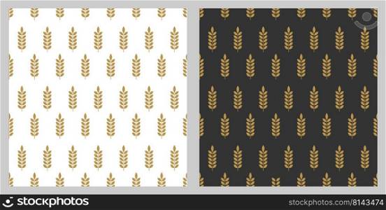 set of classic seamless decorative patterns with a golden openwork grid of arbitrary shapes for texture, textiles, simple backgrounds and creative design