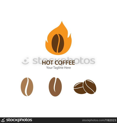 Set of Coffee Beans Logo Template vector icon design