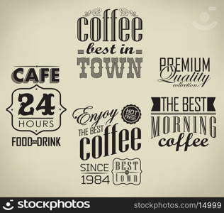 set of coffee , cafe label /Set of typographic element