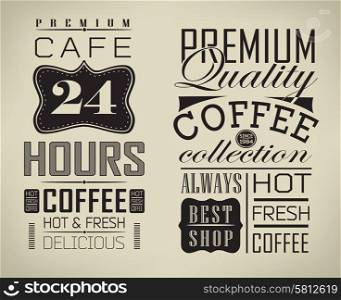 set of coffee , cafe label /Set of typographic element