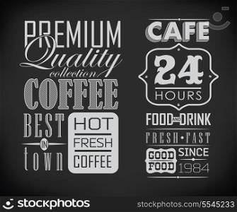 set of coffee, cafe label/Set of typographic elements/ illustration