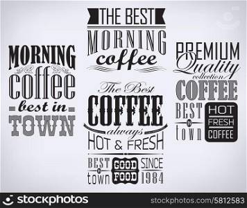 set of coffee , cafe label /Set of typographic elements/ vector