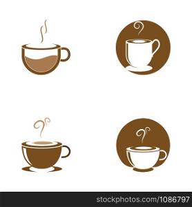Set of Coffee cup Logo Template vector icon design
