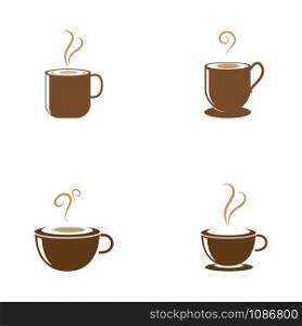Set of Coffee cup Logo Template vector icon design