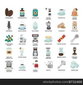 Set of Coffee thin line icons for any web and app project.