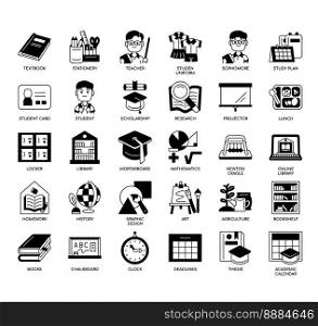 Set of College thin line icons for any web and app project.